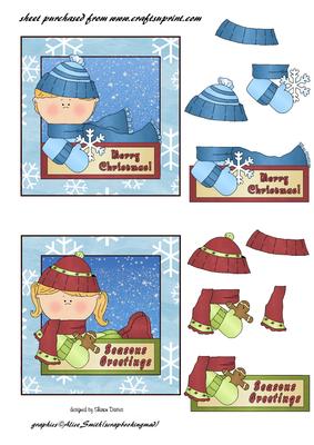 Snow People Toppers Sheet