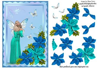 Butterfly Fairy and Flowers Step by Step
