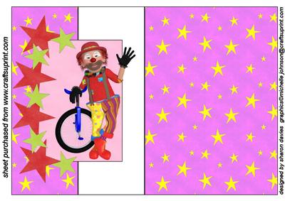 Girl Clown Fold Back Sheet