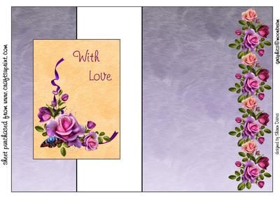 With Love Flowers Fold Back Sheet