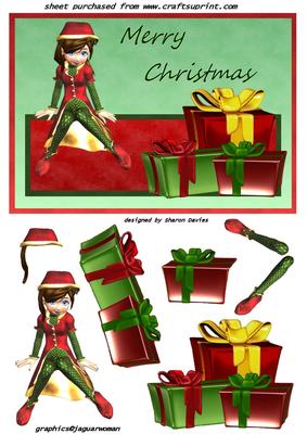 Merry Christmas Girl Step by Step