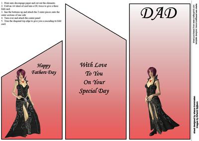 Lady in Black Fathers Day Cascade Sheet