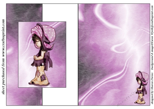 little lilac girl fold back sheet