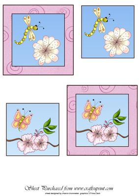 Dragonfly and Butterfly Toppers