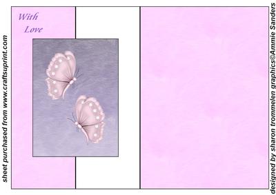 Butterfly Love Fold Back Sheet