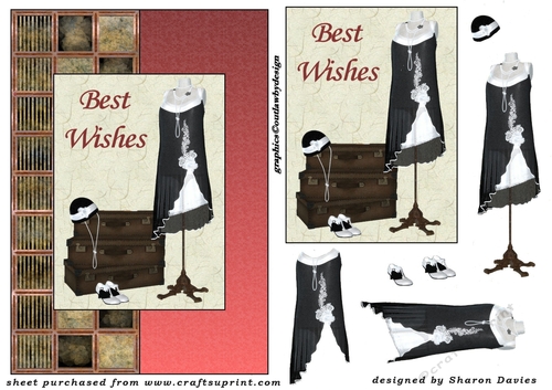 art deco best wishes step by step
