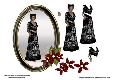 Framed Beauty in Black Step by Step