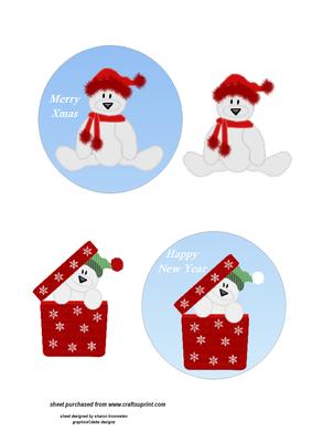 Teddy Bear Christmas Toppers