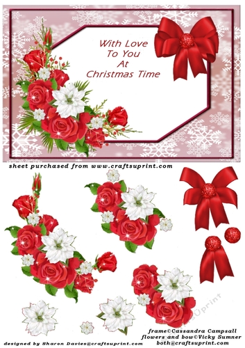 christmas roses with love step by step