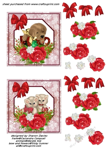 cute puppy and kittens topper sheet