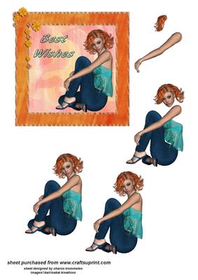 Girl in Blue Step by Step
