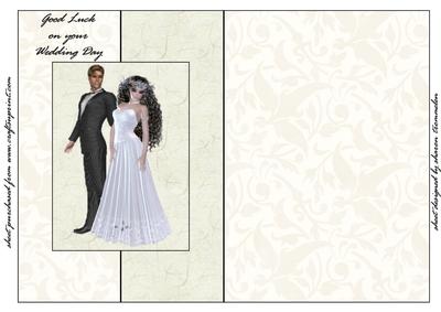 Good Luck on Your Wedding Day Fold Back Sheet
