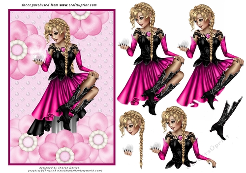 flower fairy in pink step by step