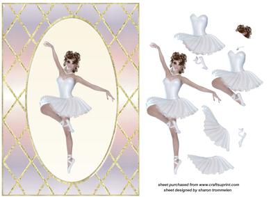 Ballerina in a Frame Step by Step