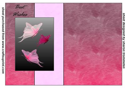 Pretty Pink Butterflies Fold Back