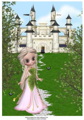 Princess Castle A4 Card Front
