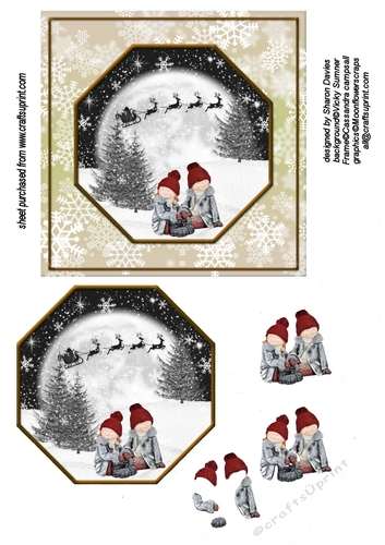 waiting for santa step by step topper sheet