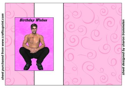 Sexy Birthday Wishes Fold Back Sheet