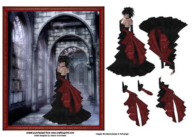 Gothic Hallway Step by Step