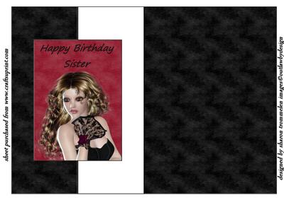 Happy Birthday Sister Fold Back