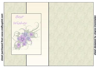 Best Wishes Flowers Fold Back