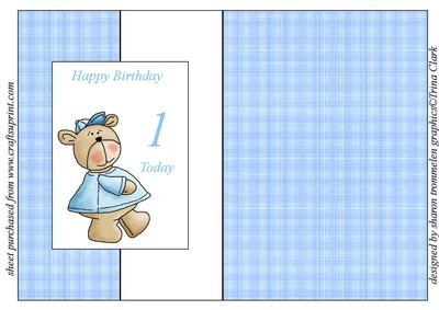 Happy Birthday 1 Today Fold Back