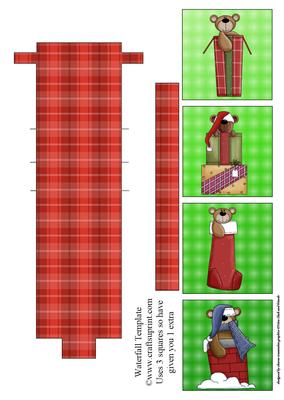 Teddy Bear Christmas Waterfall Sheet
