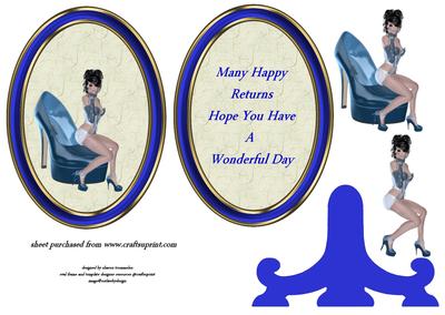 Lady on Shoe Plate and Stand