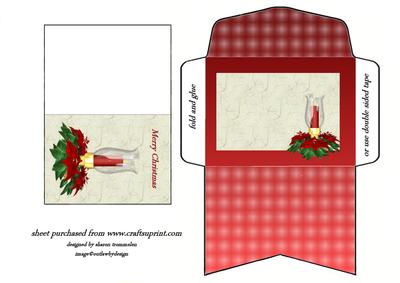 Mini Christmas Card and Matching Envelpoe