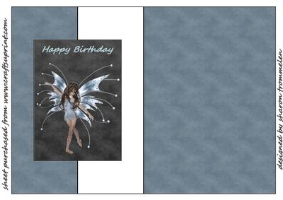 Blue Fairy Fold Back Sheet