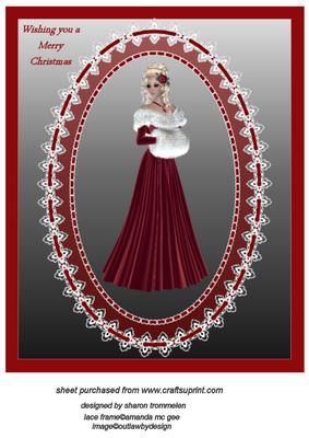 Wishing You a Merry Christmas A4 Card Front