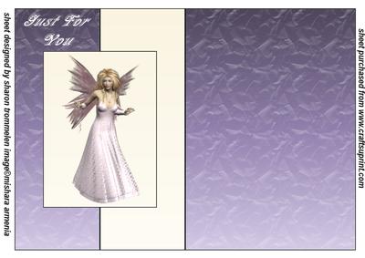 Just for You Fairy Fold Back Sheet