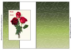 Roses with Love Fold Back Sheet