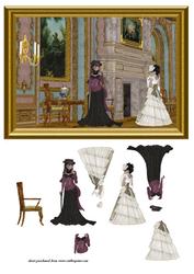Elegant Ladies in Grand House Step by Step