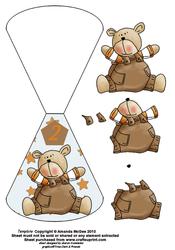Age 2 Boy Teddy Wobble Card