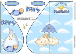 New Baby Boy Tear Drop Sheet