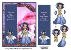 Mushroom Fairy Step by Step with Bookmark