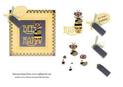 Bee Happy Birthday Step by Step