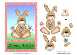 Birthday Wishes Bunny Step by Step