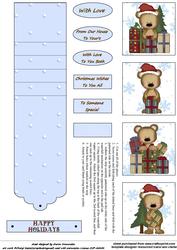 Teddy Bear Christmas Waterfall Sheet