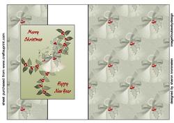 Holly Bells Fold Back Sheet