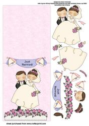 Bride and Groom Over the Edge Sheet