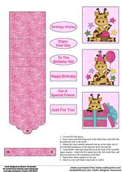Giraffe Birthday Waterfall Sheet