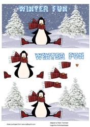 Winter Fun Penguin Step by Step
