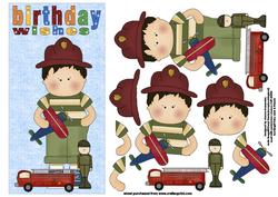 Birthday Boy with His Toys Step by Step