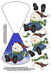 Jolly Little Snowman Wobble Card Sheet