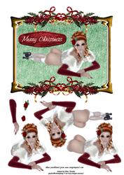 Cheeky Girl Merry Christmas Step by Step