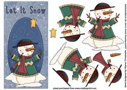 Let It Snow Snowman Step by Step