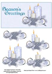 Season's Greetings Candles Step by Step