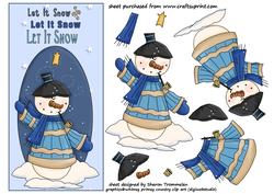 Let It Snow Snowman Step by Step